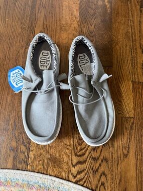 Hey Dude Light Gray Canvas Slip-On Casual Shoes